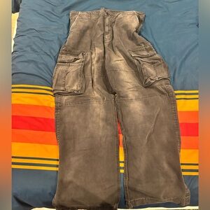 BDG Men's Cargo Pants - Washed Black